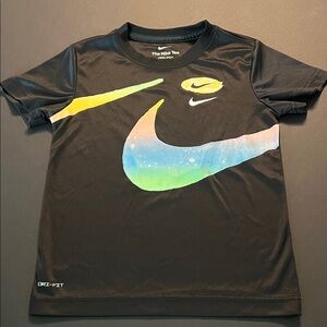 Nike Boys Black Tee with Large Logo
